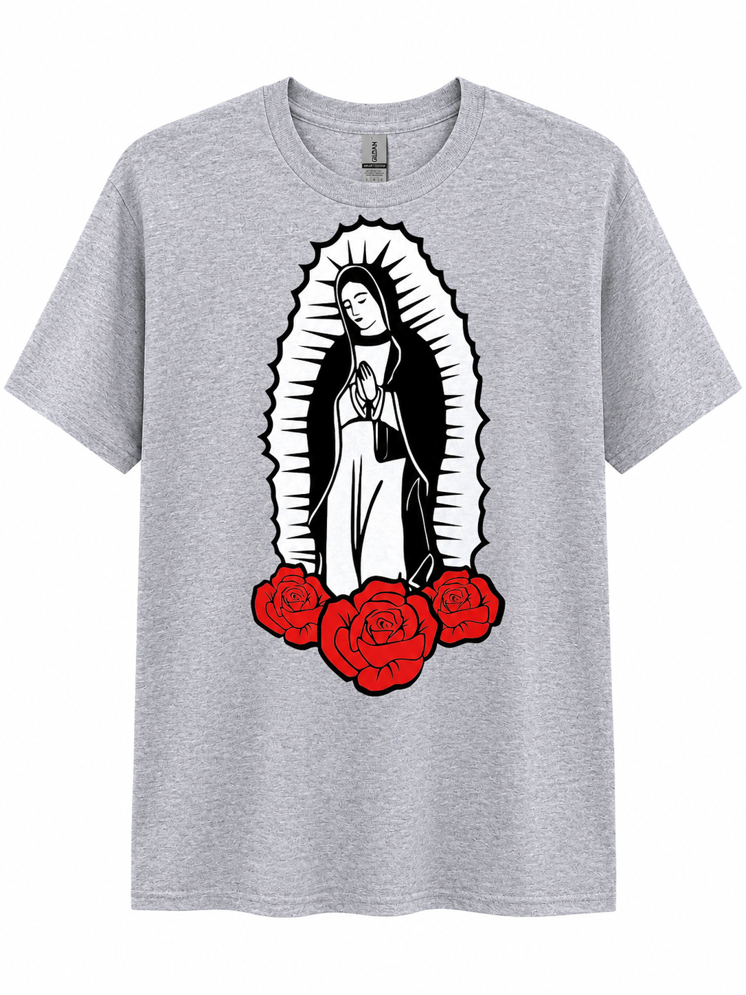 Virgin Mary Rose Graphic T-Shirt- Large